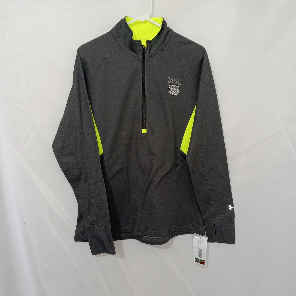NWT Under Armour MSU 1/4 Zip Pullover Jacket Adult XL Semi Fit Missouri Bears - Picture 1 of 16
